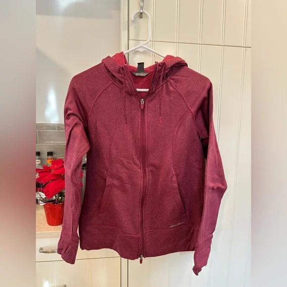Eddie Bauer Burgundy Zip-Up Fleece - Picture 4 of 4